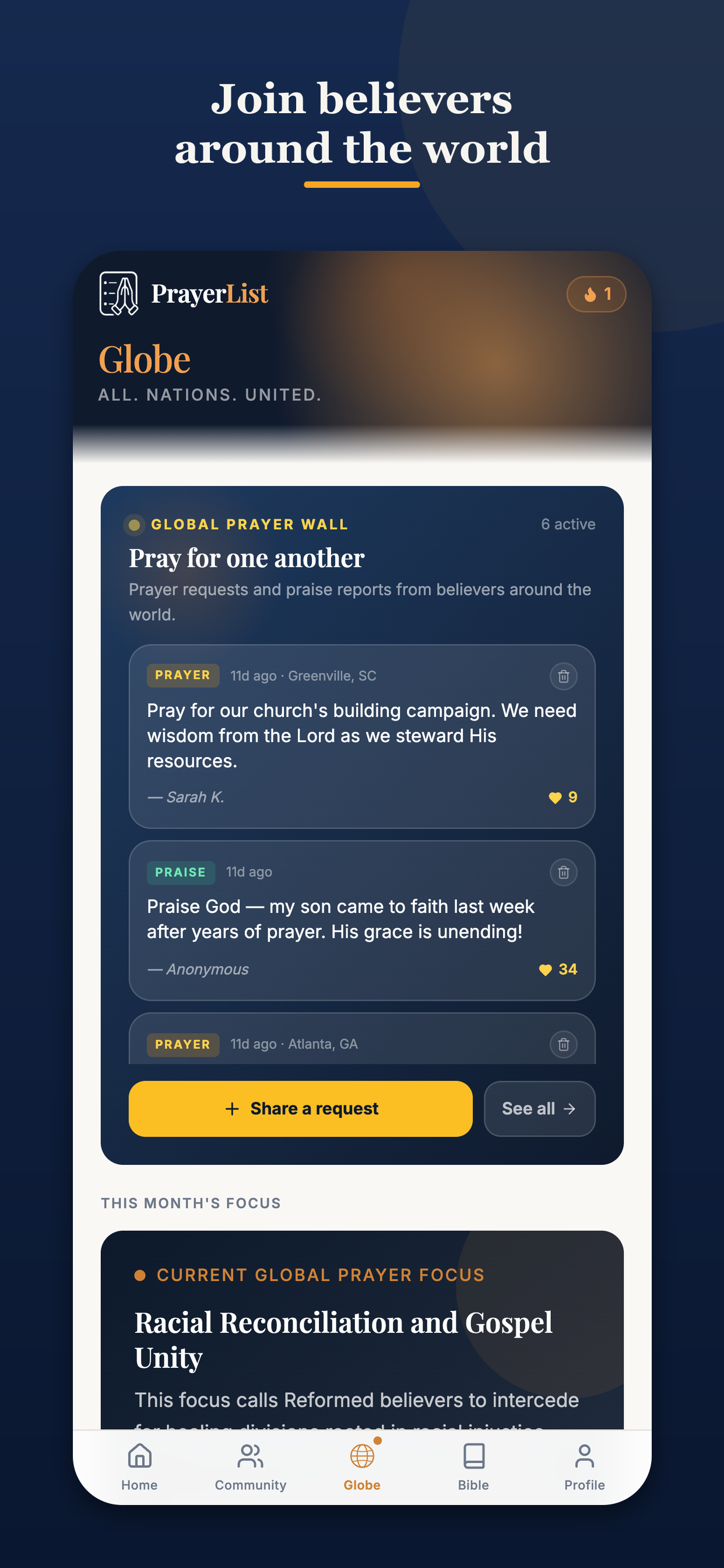 PrayerList.me screenshot 4