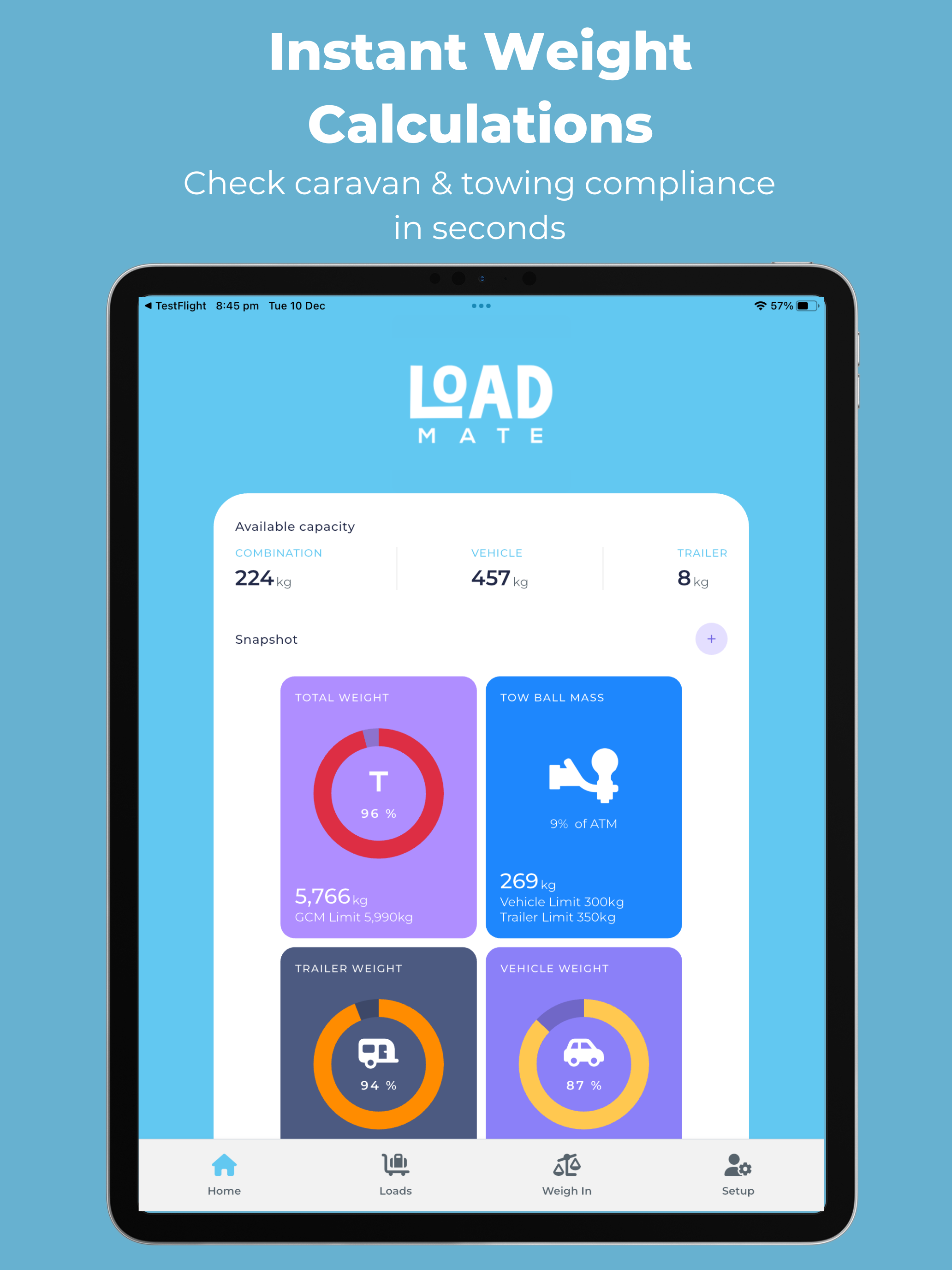 LoadMate: Weight Calculator