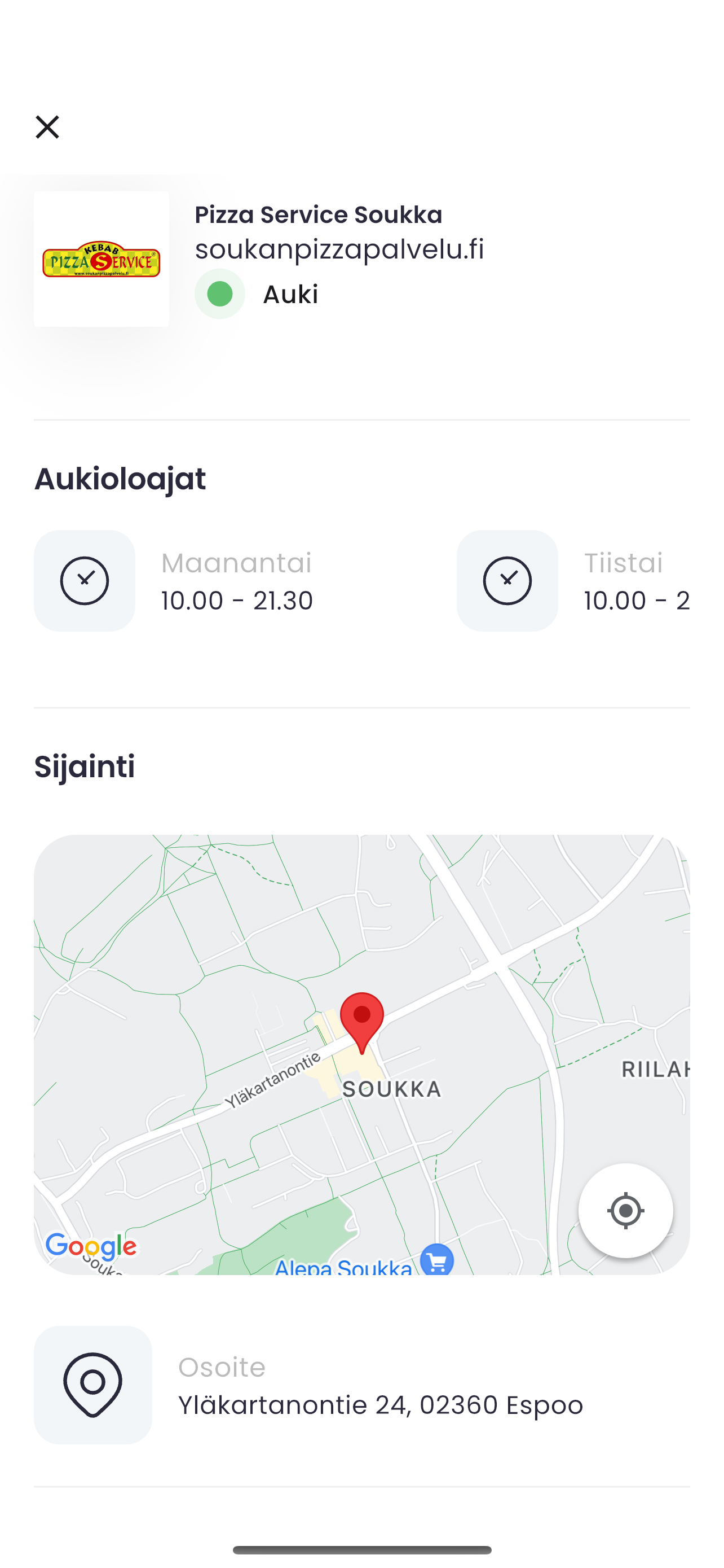 Pizza Service Soukka