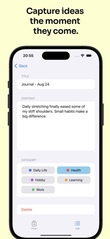 Floating Memo: Notes & Ideas screenshot