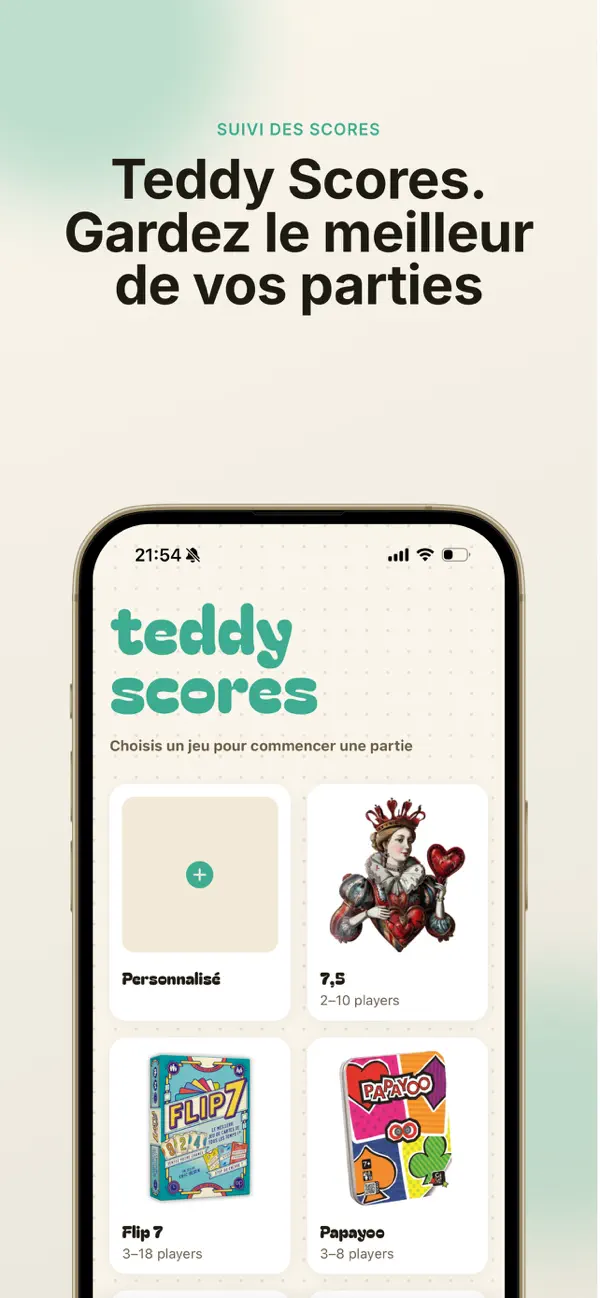 Screenshot #1 pour Teddy Scores: Carnet de scores