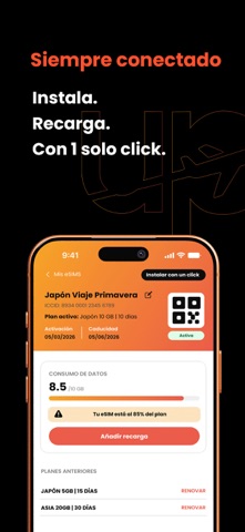 MyRoamUp: Internet eSIM viajes iPhone screenshot