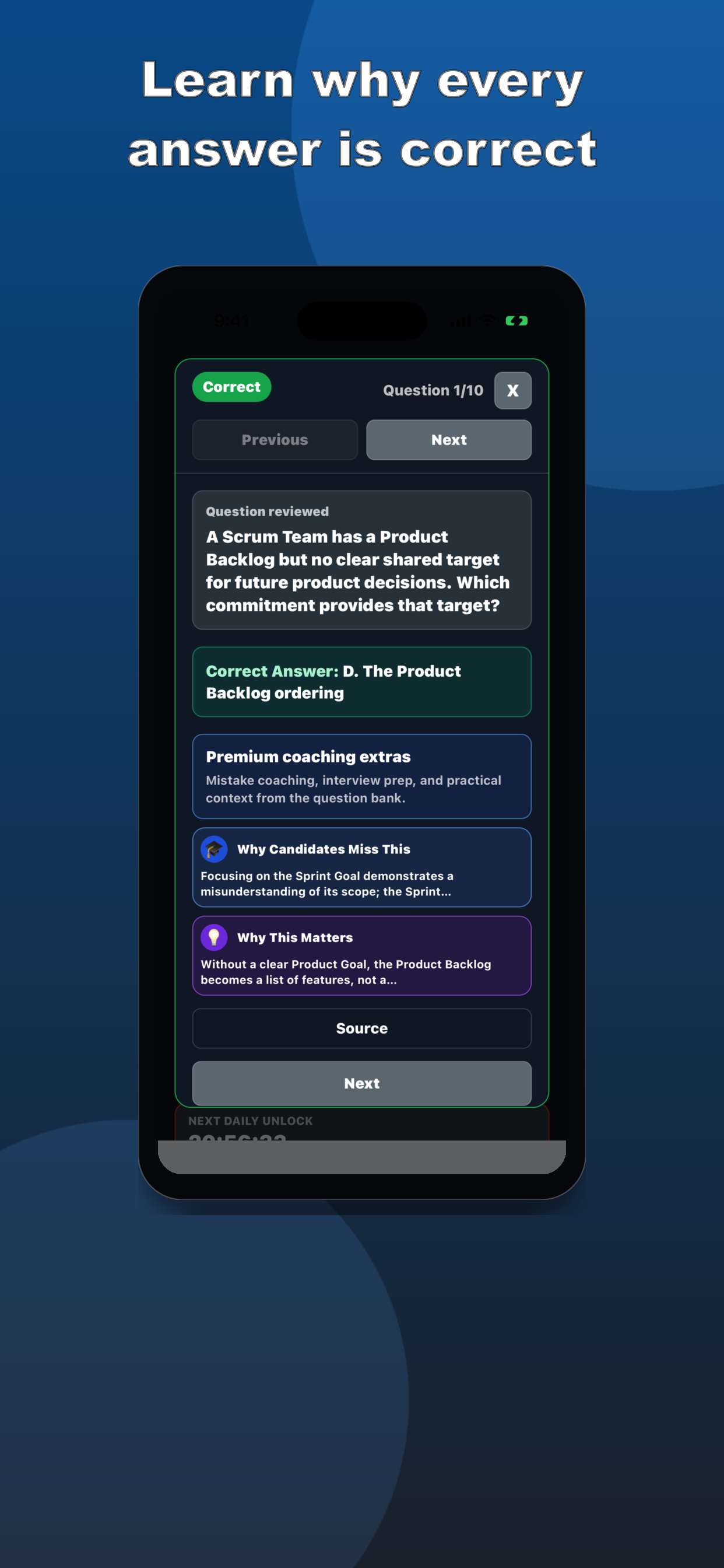 Scrum Master Practice Test screenshot 2
