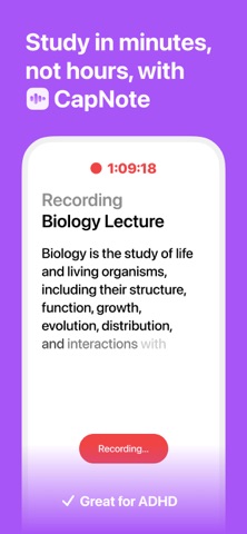 CapNote: AI Note Taker iPhone screenshot