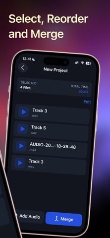 Merge Audio: Combine Sounds iPhone screenshot