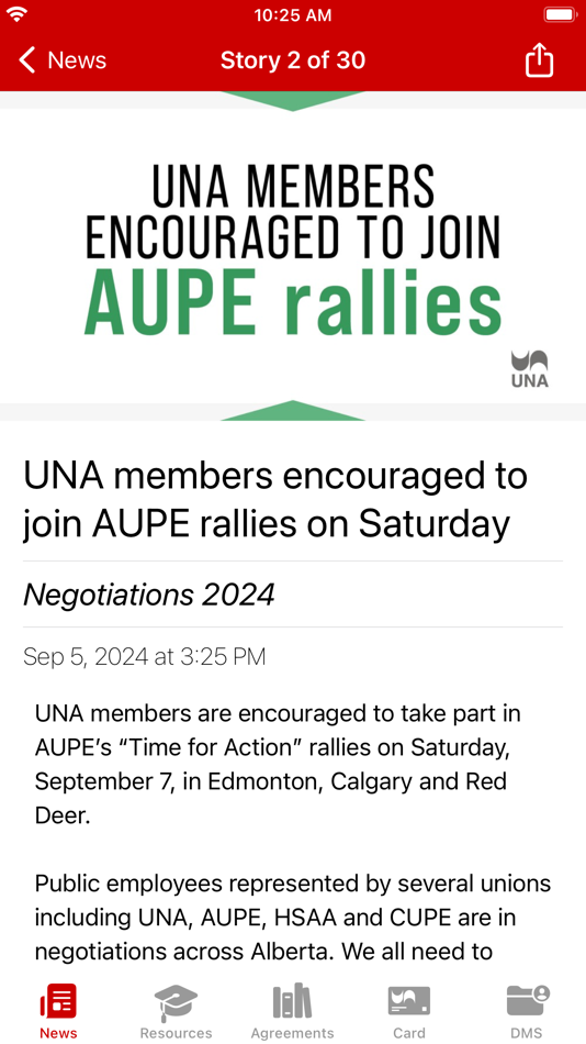 #2. UNA (iOS) 由: United Nurses of Alberta