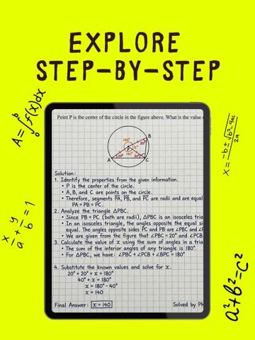 AI Math Solver App: Phocrack iPad screenshot