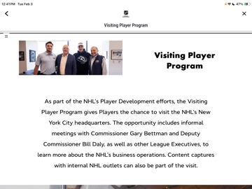 NHL Player Dev iPad screenshot