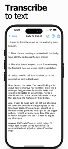 Voice Recorder: Transcribe App iPhone screenshot