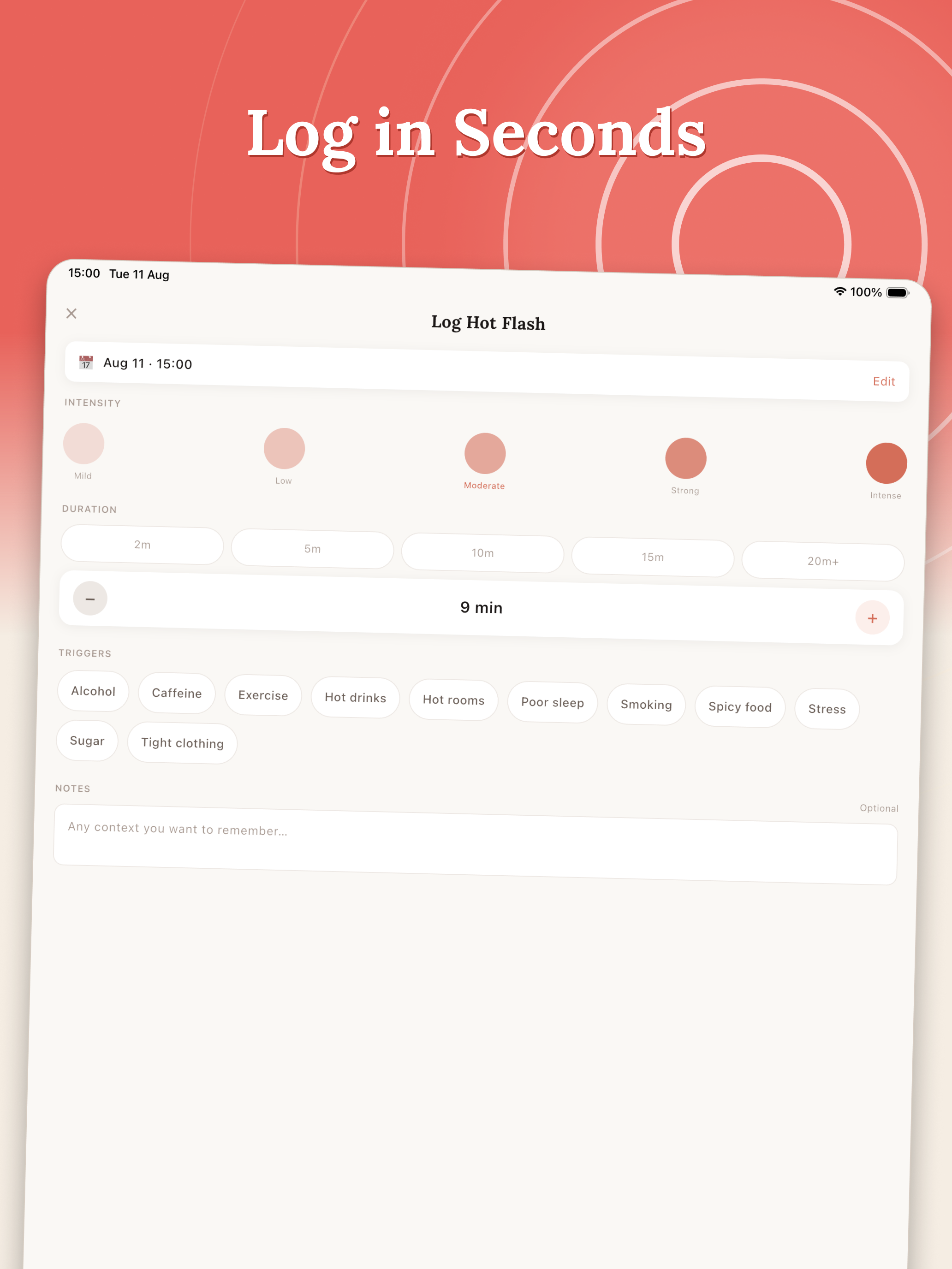Flare — Hot Flash Tracker screenshot 8