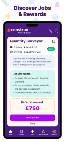 Construo Refer & Earn iPhone screenshot