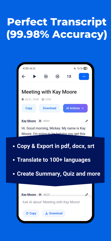 1Transcribe - Audio to Text screenshot 3