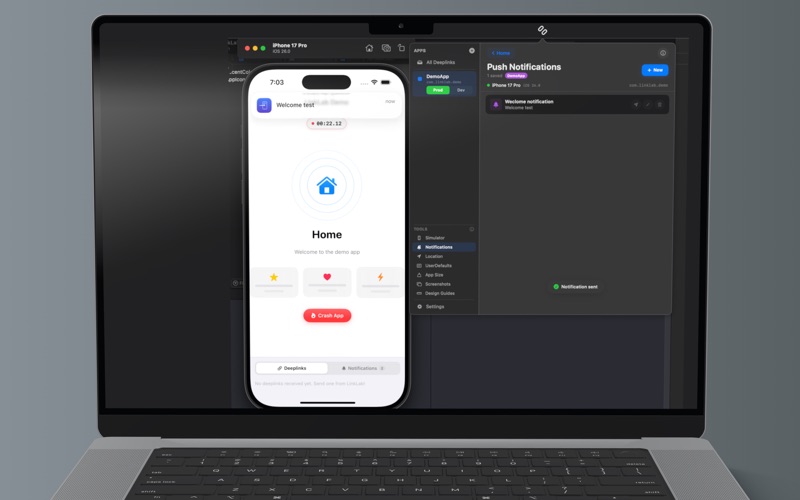 LinkLab for Xcode Simulator screenshot
