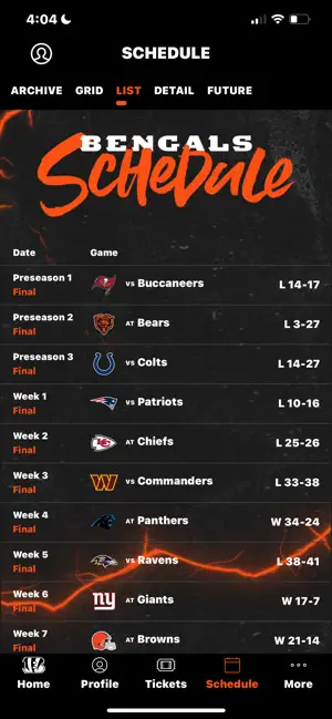 Cincinnati Bengals screenshot 3