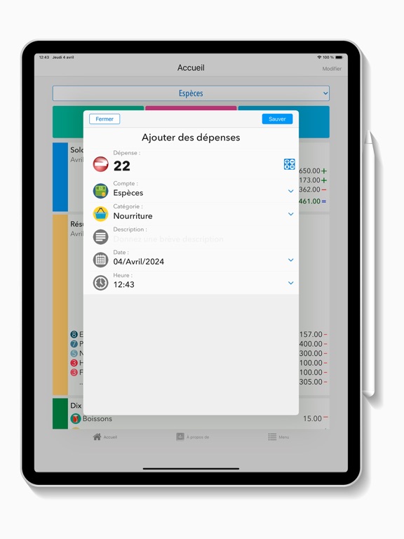 Screenshot #5 pour Dépenses quotidiennes