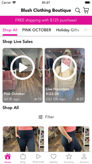 Blush Clothing Boutique Screenshot