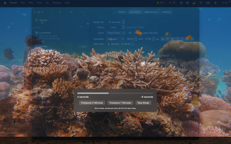 Screenshot #1 pour Time Out - Break Reminders