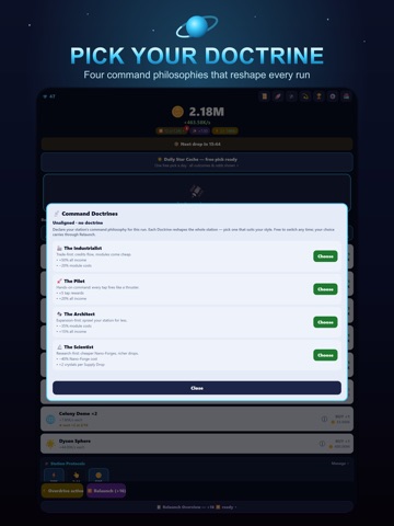 Idle Space Station Tycoon Game iPad screenshot