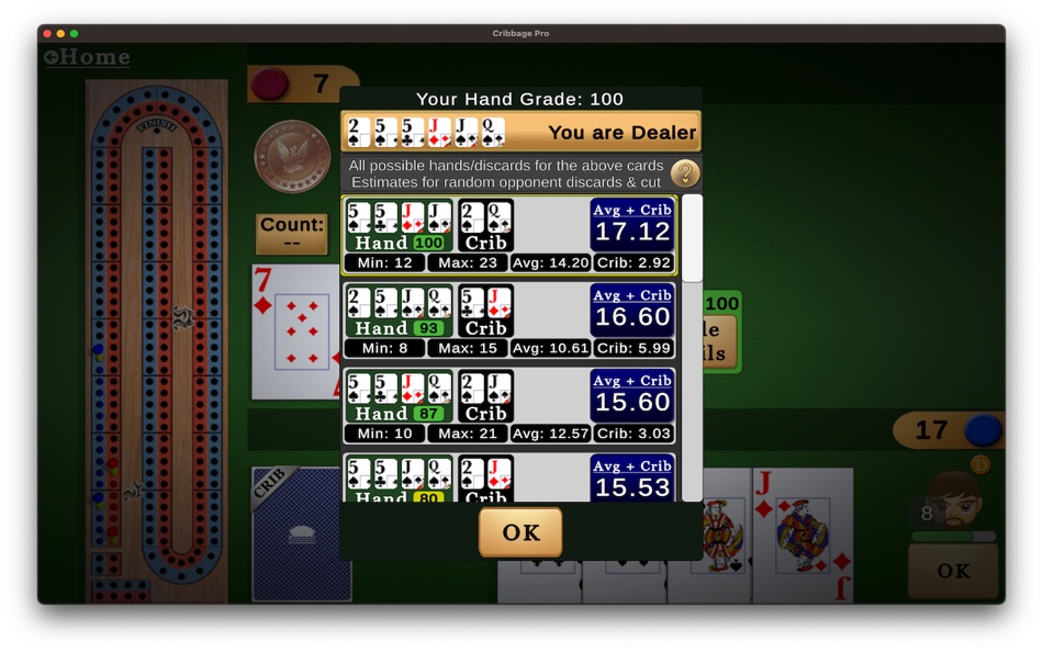 #4. Cribbage Pro, Classic Cribbage (macOS) 由: Fuller Systems, Inc.