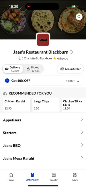 Jaan's Restaurant Blackburn screenshot 3
