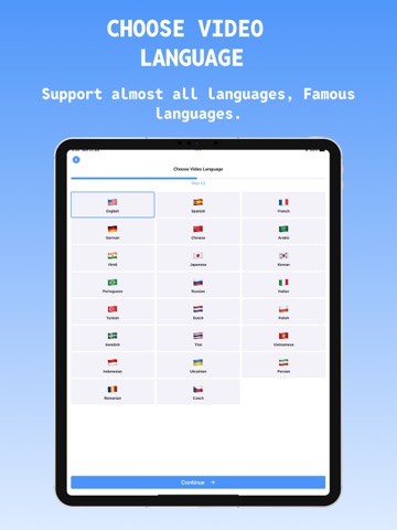 Video Translator with subtitle iPad screenshot