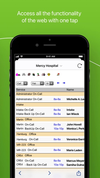 Amion - Clinician Scheduling Screenshot