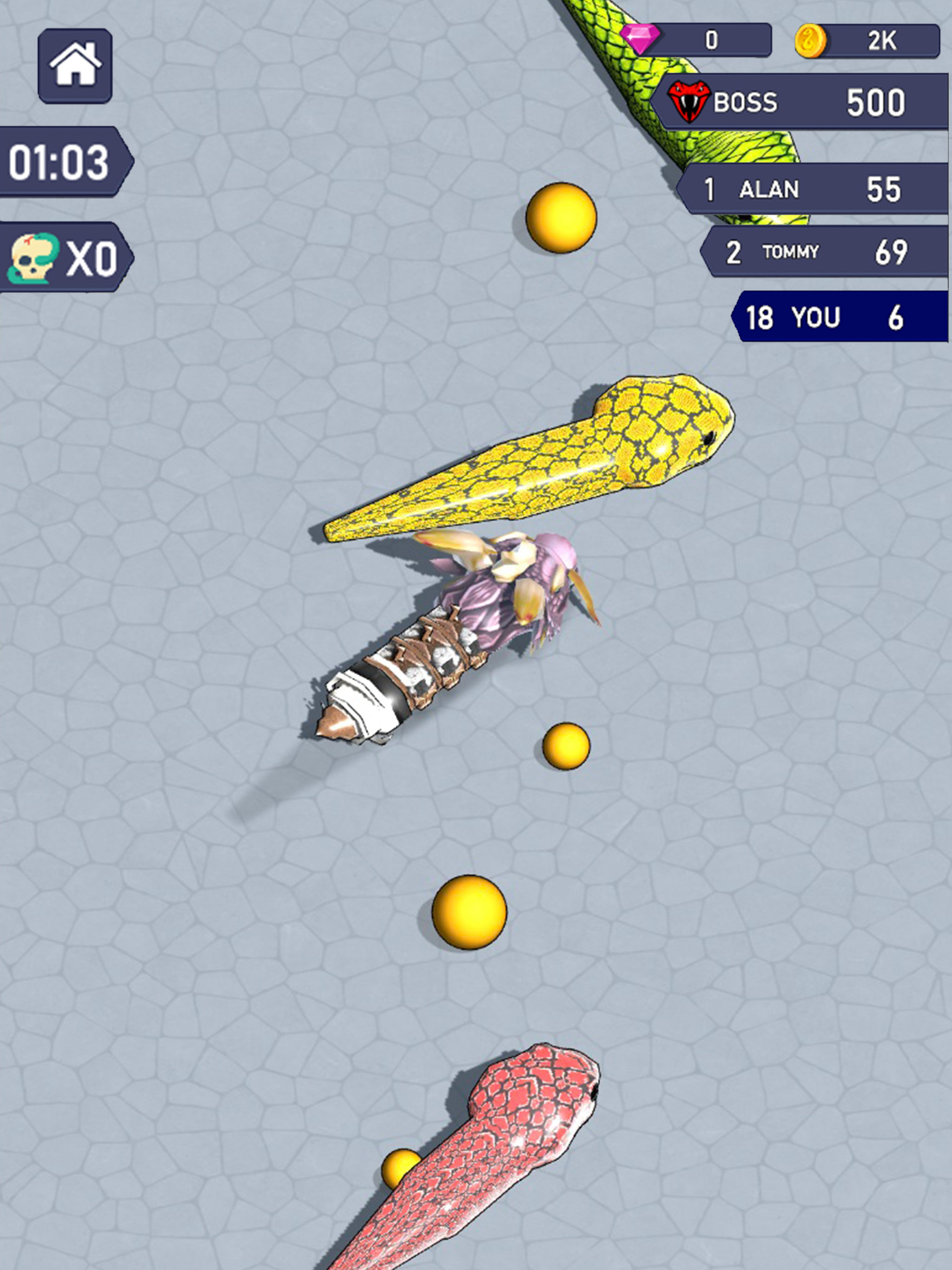 Hungry Flick Crawler Snake War