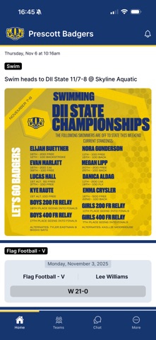 Prescott High School Athletics iPhone screenshot