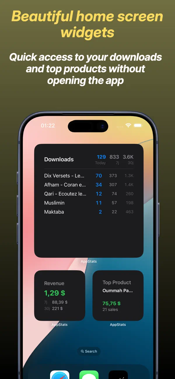 Screenshot #2 pour AppStats - Revenue & Stats