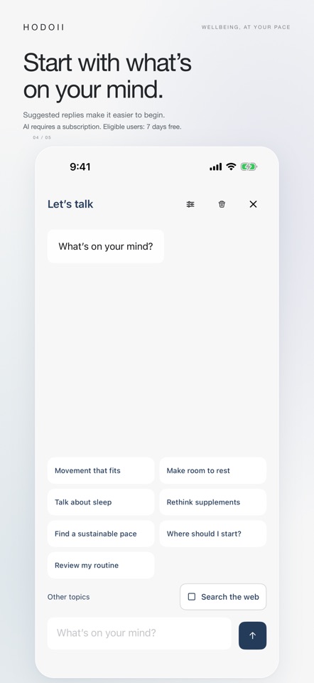 HODOII: Wellbeing Companion screenshot 4