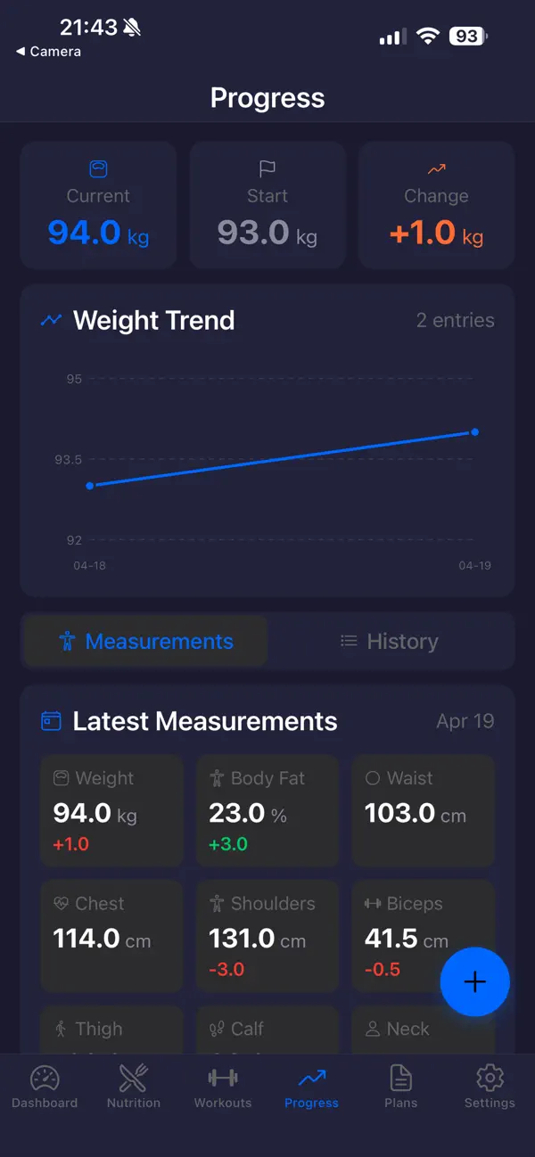 Screenshot #3 pour Debug My Physique: Gym Tracker