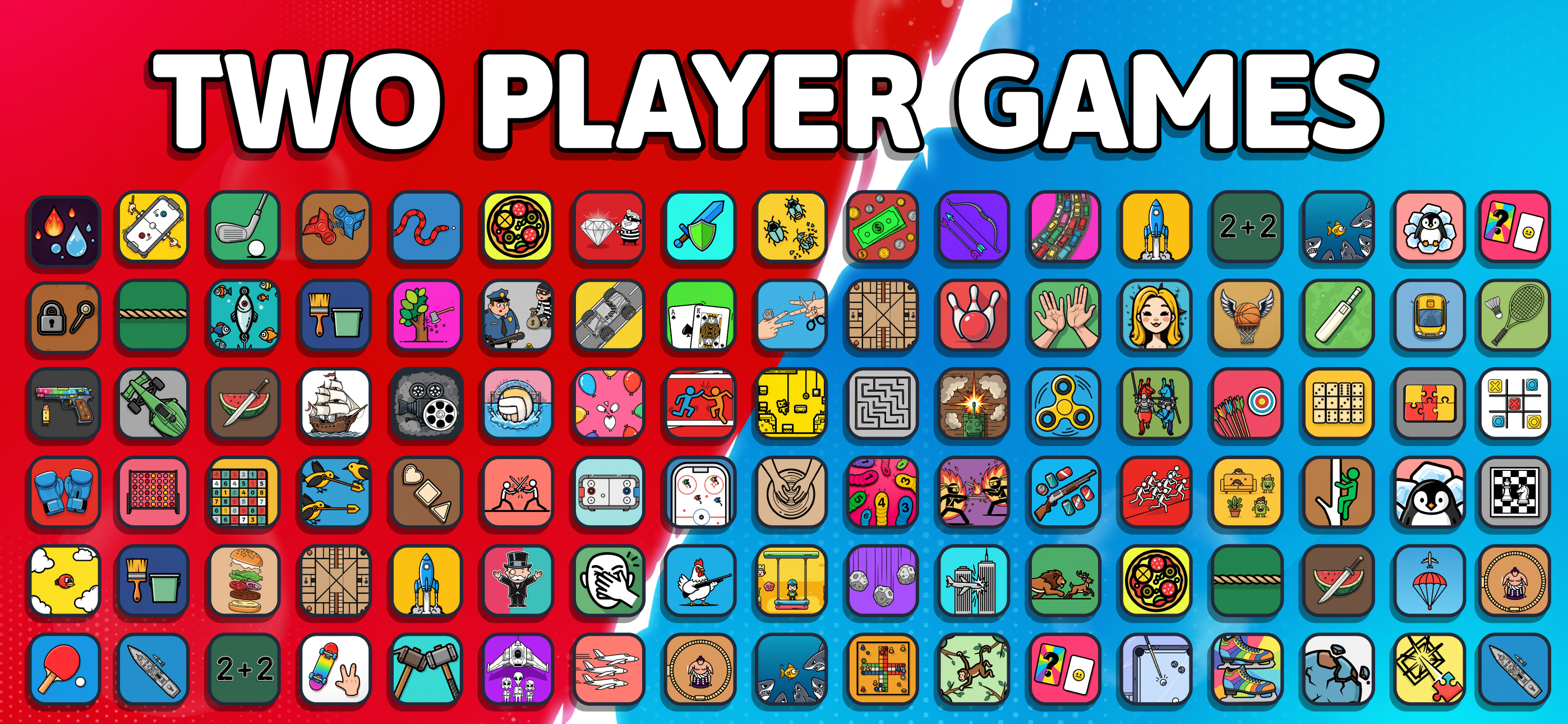 Two Player Games - Red Vs Blue
