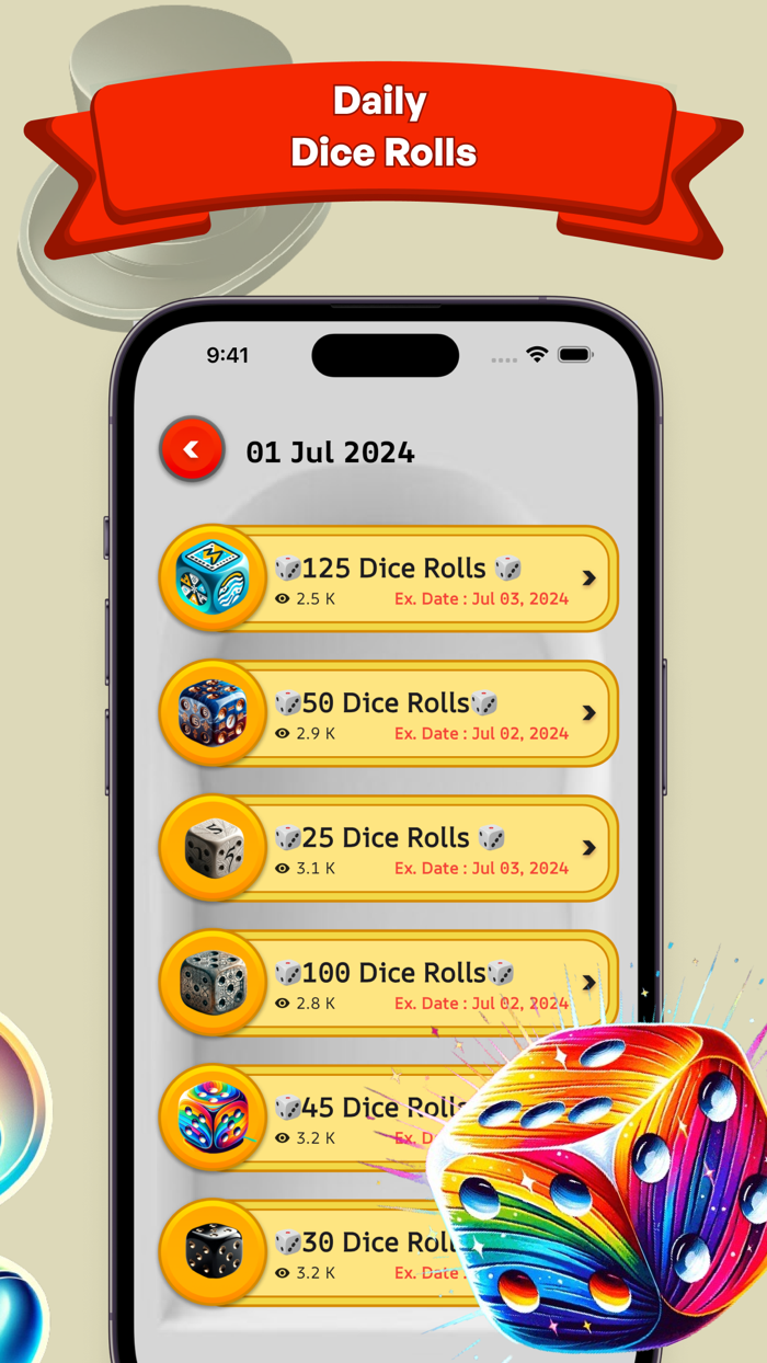 Daily Dice Link  Dice Rewards