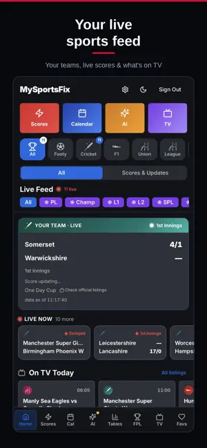 MySportsFix screenshot 2