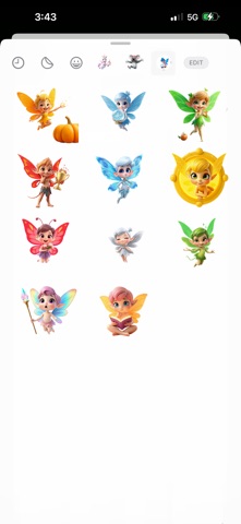 Twinkly Fairy Stickers iPhone screenshot