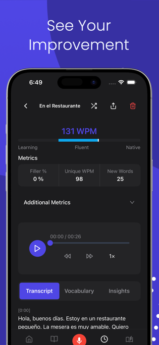 Fluent Diary - Learn Spanish Screenshot 2 of 5