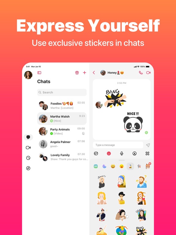 JusTalk - Video Chat & Calls iPad screenshot 9 - Social Networking app