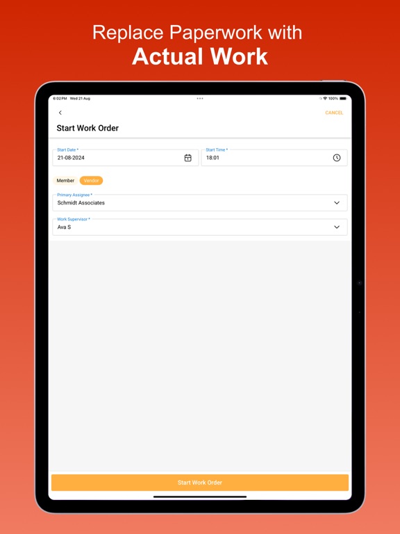 EZO CMMS iPad screenshot 4 - Business app