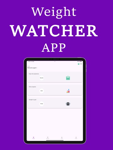 YouGain: Weight Gain Tracker iPad screenshot