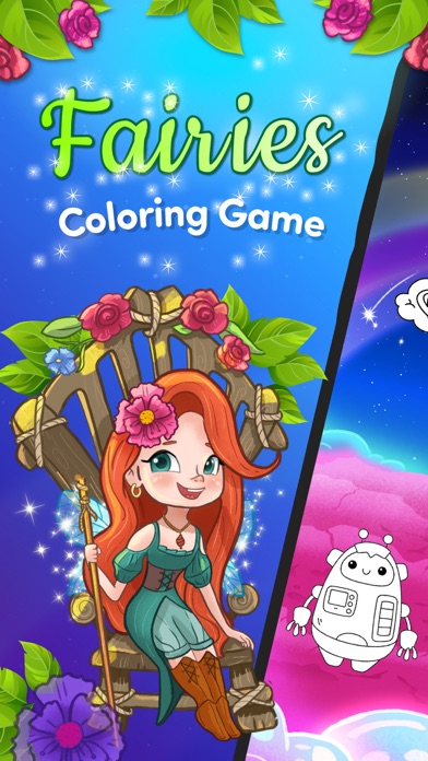 Fairies: Coloring fun for kids Screenshot