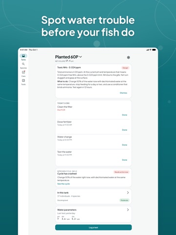Limno: Aquarium & Fish Tank iPad screenshot