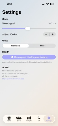 ShoeTrack screenshot
