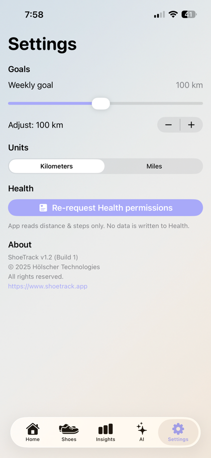 ShoeTrack 的 App Store 截图 6