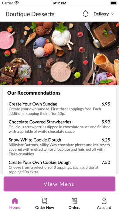 Boutique Desserts Screenshot