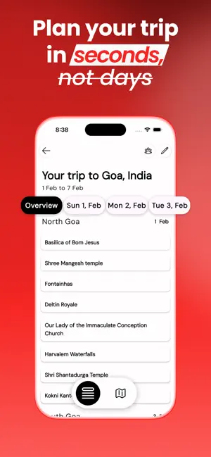 GetLost: Smart Trip Planning screenshot 1