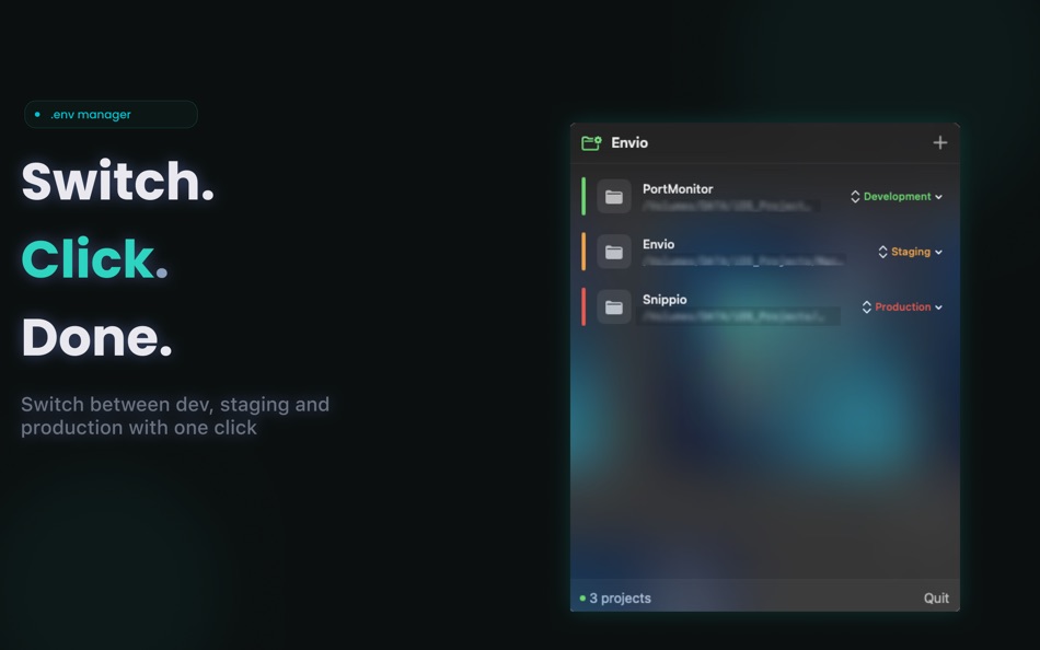#1. Envio - .env Manager (macOS) โดย: Anton Stremovskiy