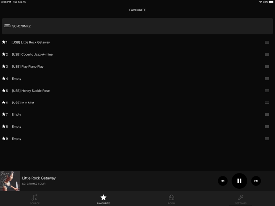 Technics Audio Center iPad screenshot 3 - Music app