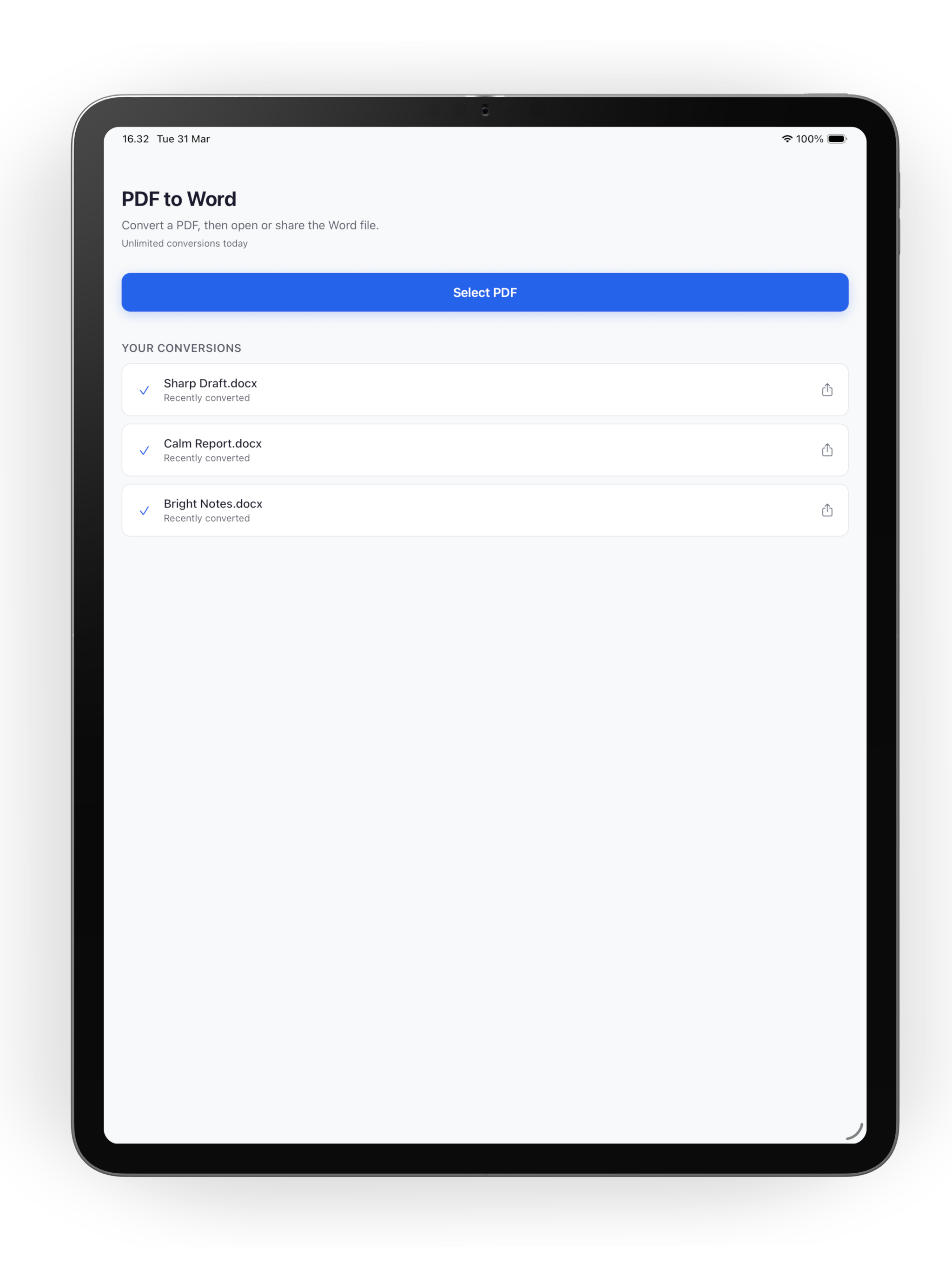 Converter: PDF to Word