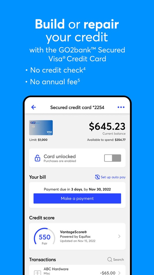 #4. GO2bank: Mobile banking (iOS) 由: Green Dot Corporation