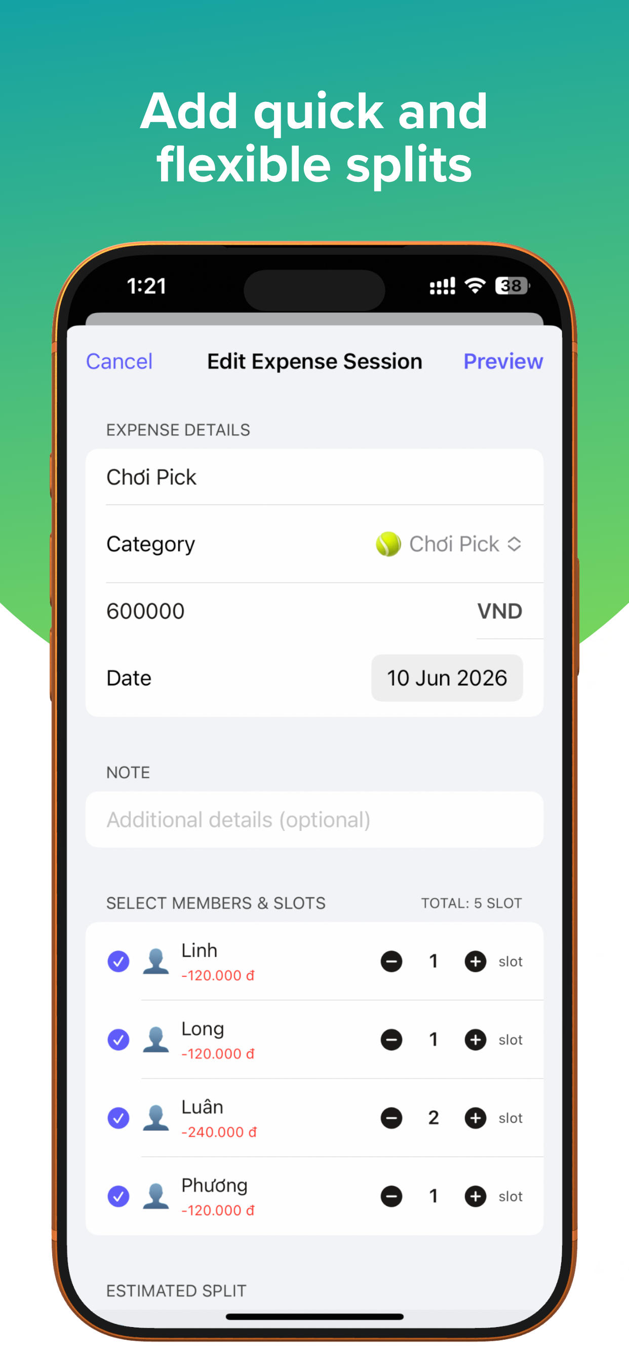 TeamFund: Group Expense screenshot 5